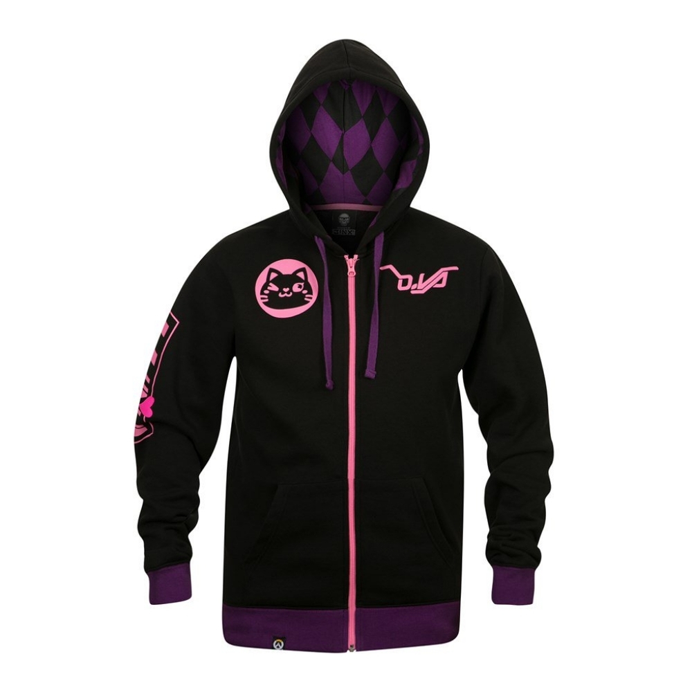 M Jinx Overwatch D.Va Black Cat Force Hoodie EUC